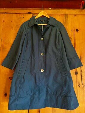 Brooks Brothers Water Repellent Blue Trench Coat